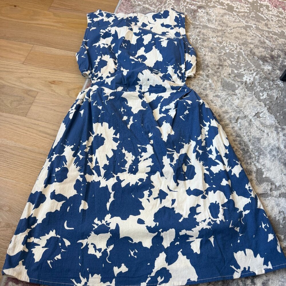 Abercrombie & Fitch Cut-Out Blue Floral Dress